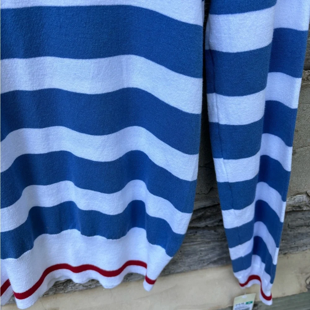 Merona Striped Blue and White Sweater Size M NWT